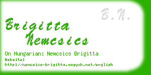 brigitta nemcsics business card